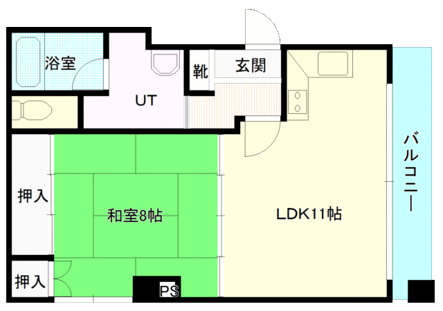 札幌マンスリーマンションのIN VILLAGE　101 間取り図